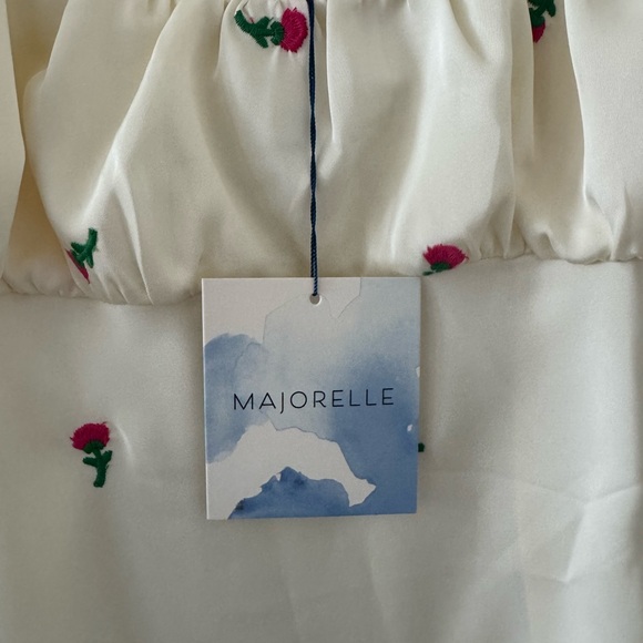MAJORELLE Cream Dress with Pink Floral Accents - Picture 2 of 4